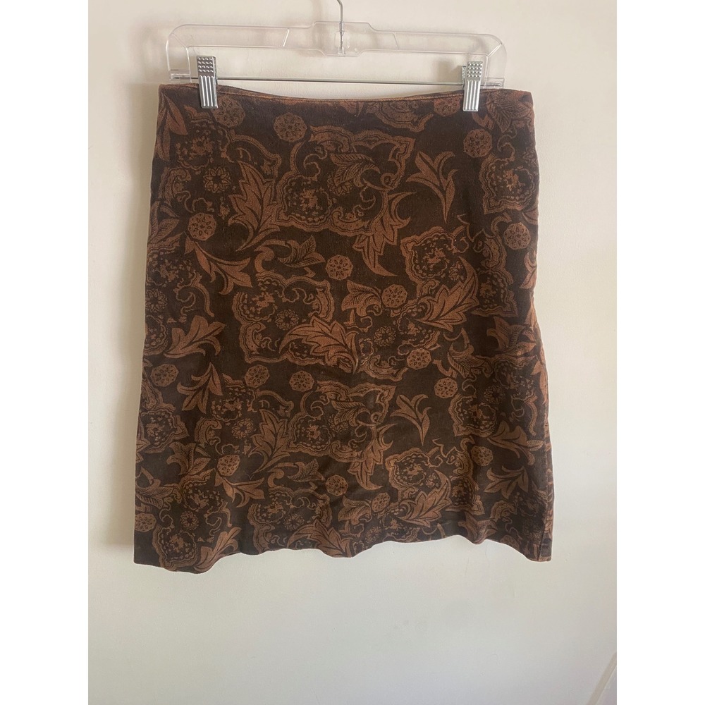 Jethro Brown Paisley Floral Tapestry A-Line Mini Skirt‎ Womens Size Medium M